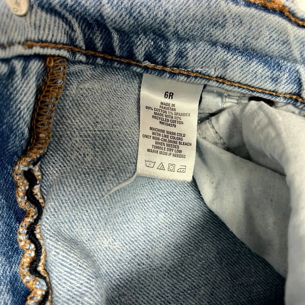 Aeropostale Mom Jeans Women 6R Blue Denim Light Wash Cotton Stretch Straight Leg